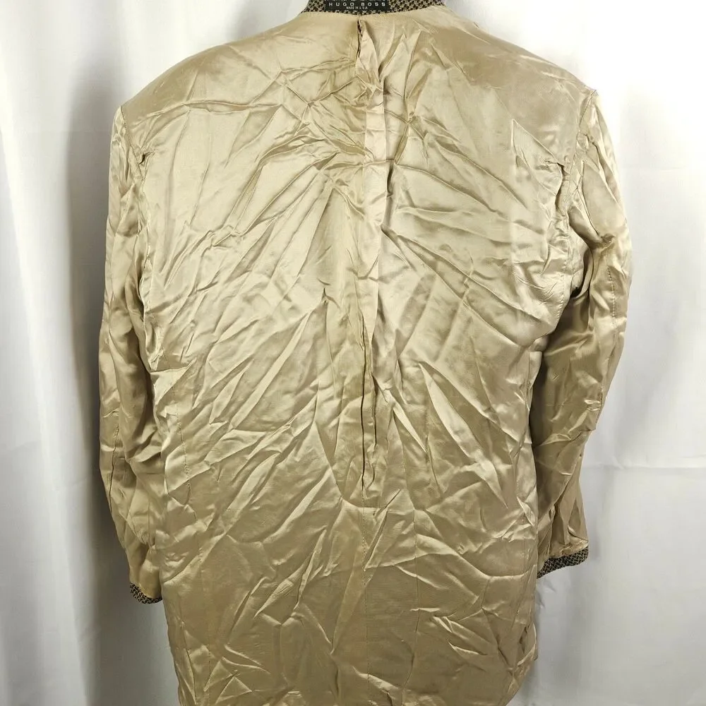 Hugo Boss 100% Wool Beige Blazer 44L 2 Button Ventless‎